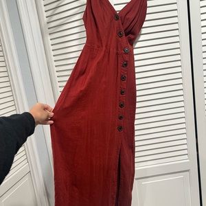 Linen button dress